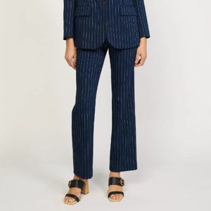 Current Air Pinstripe Bootcut Trouser Pant Navy White Size S or M NWT